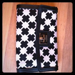 Spartina Natural Linen Leather Cross body Purse